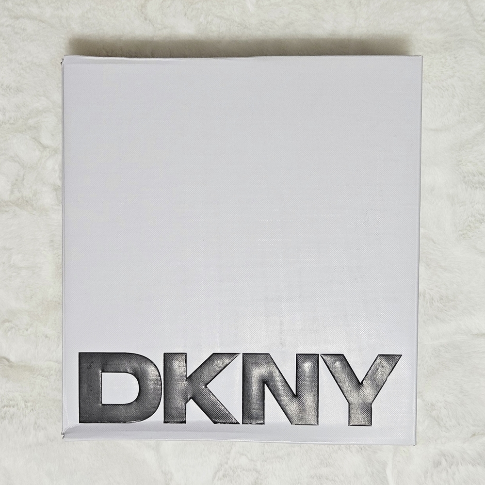 DKNY Ankle Boots Booties 9.5 Black Suede Silver Accent Caleena Heeled Boots NIB - Picture 6 of 6